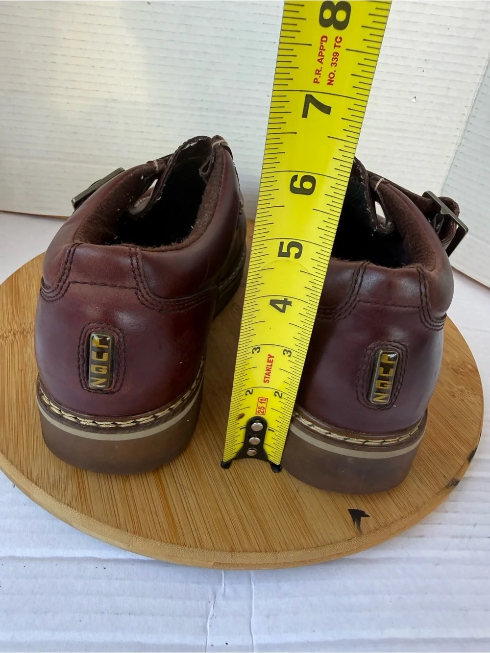 Vintage Lugz Burgundy Leather Monk Strap Moc Toe Casual Shoes Men’s 7 Y2K